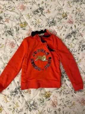 Kenzo Red Jungle Tiger Embroidered Pullover